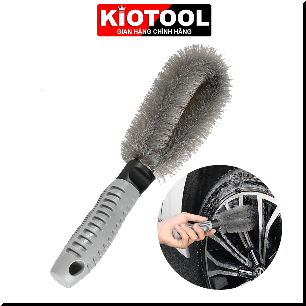 Chổi cọ Lazang vành xe ô tô, xe máy Kiotool sợi cước