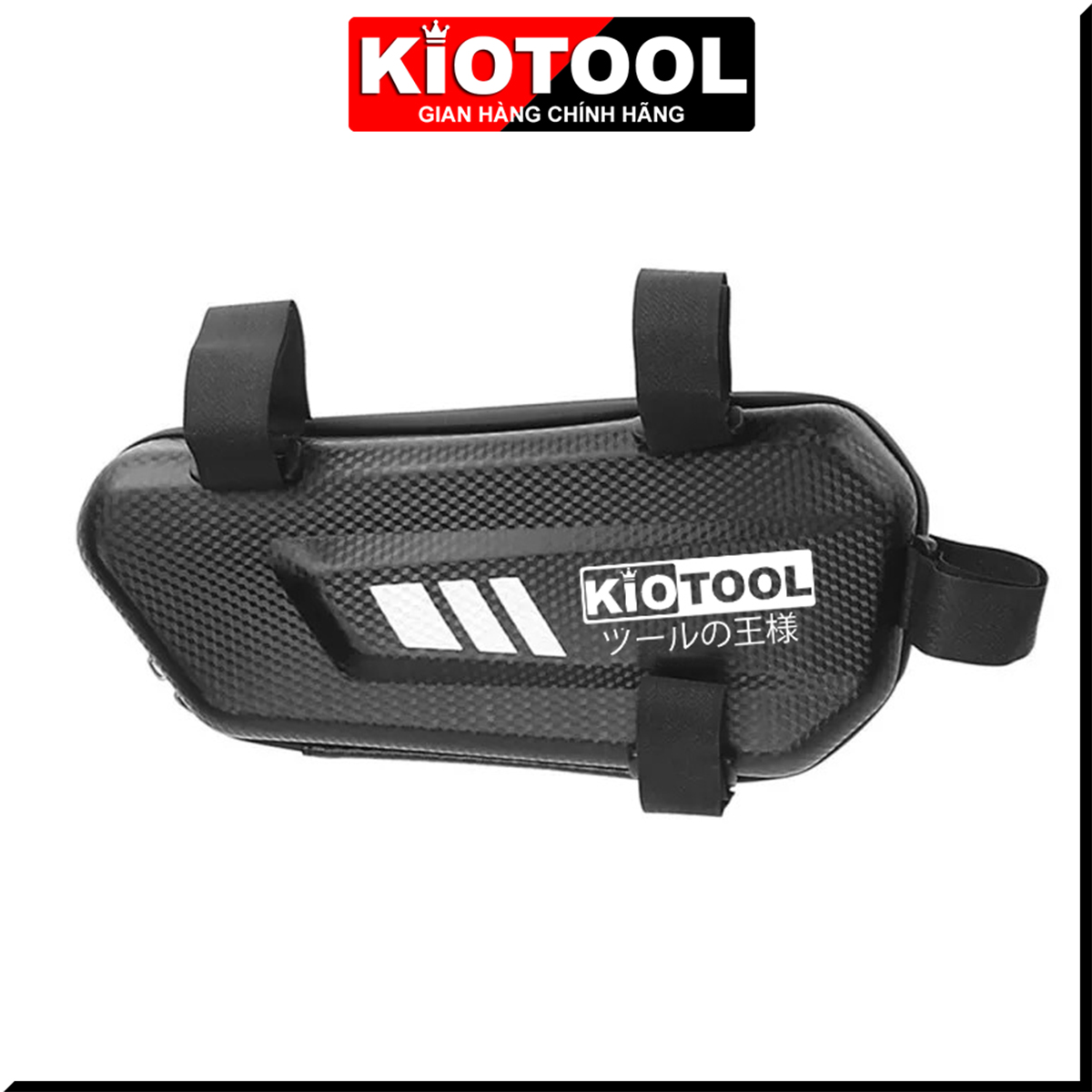 Túi treo sườn xe đạp thể thao xe máy Kiotool chống nước vân cacbon