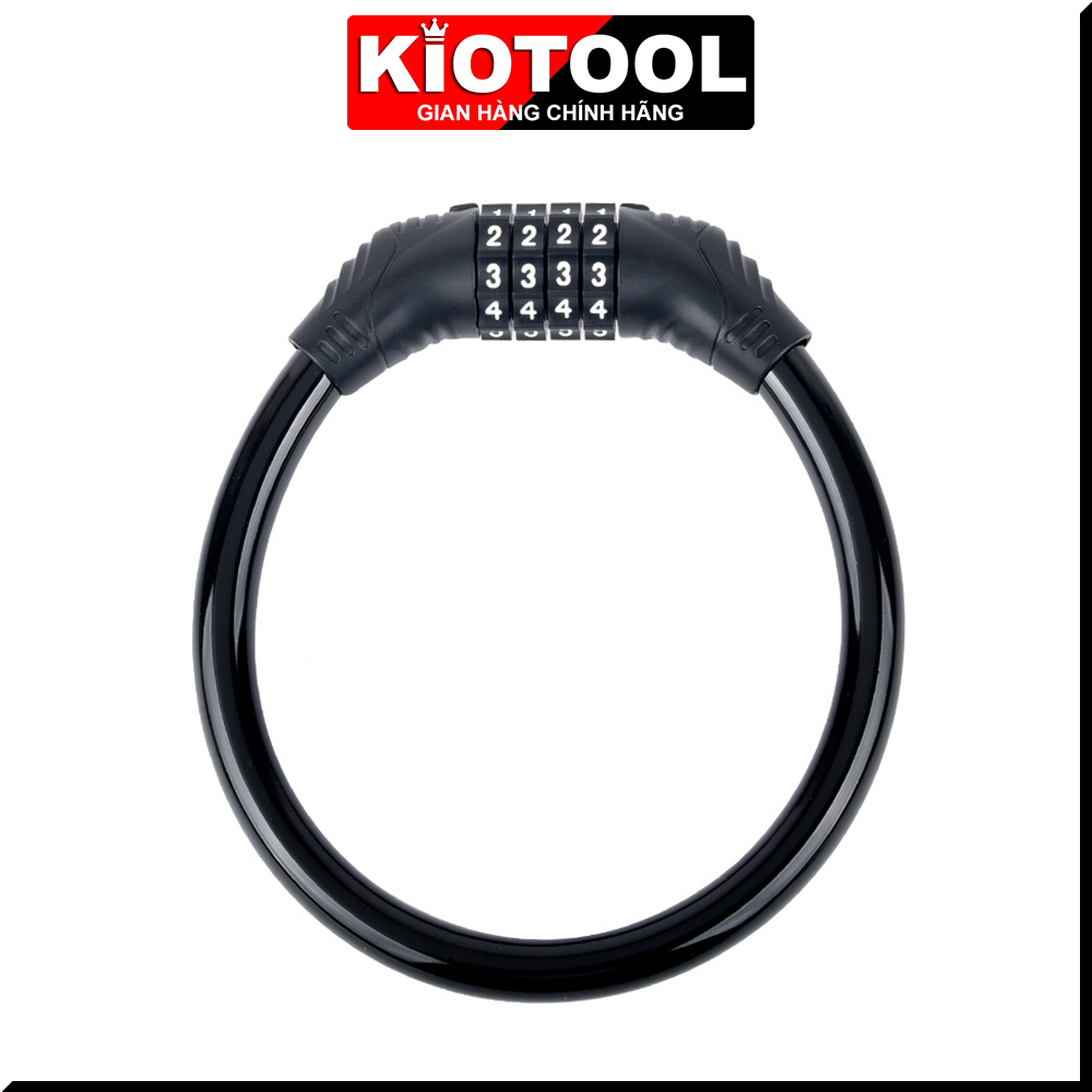 Khóa xe đạp mật khẩu 4 số Kiotool nhỏ gọn chắc chắn treo yên xe