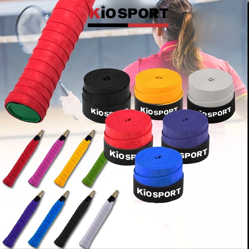 Dây cuốn vợt cầu lông Kiosport quấn cán vợt tennis dày dặn thấm hút mồ hôi êm ái chống trượt