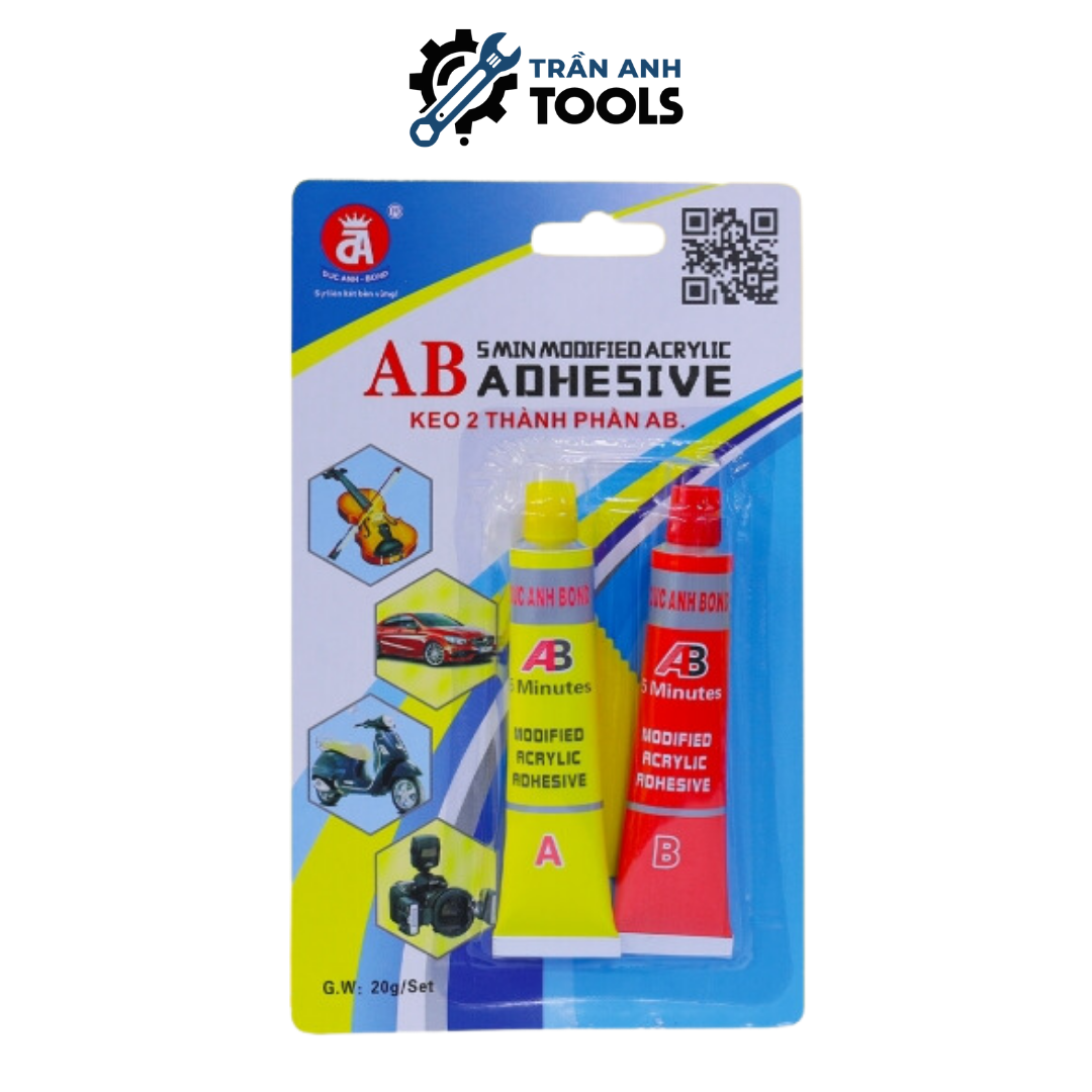 Keo dán 2 thành phần AB Đức Anh Bond 20g/ 80g