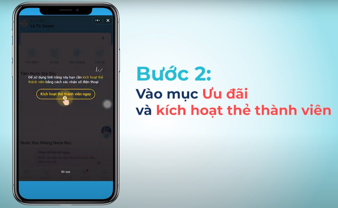 Hướng dẫn mua hàng và sử dụng Voucher tại zalo miniapp WaterPush