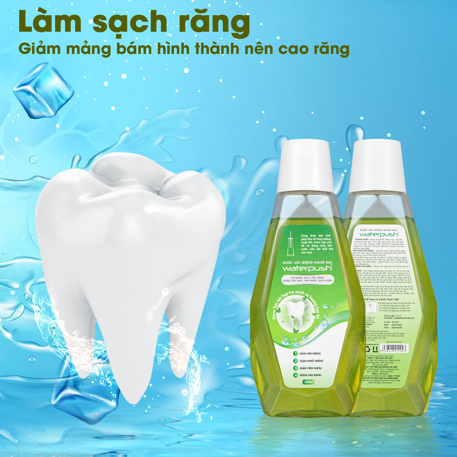 Combo sản phẩm chăm sóc vệ sinh răng miệng WaterPush