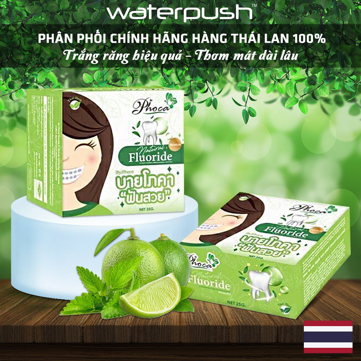 Kem đánh răng thảo dược Phoca chính hãng Thái Lan trắng răng, cải thiện hôi miệng