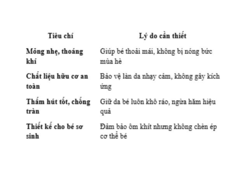 Lưu ý khi chọn bỉm cho trẻ sơ sinh