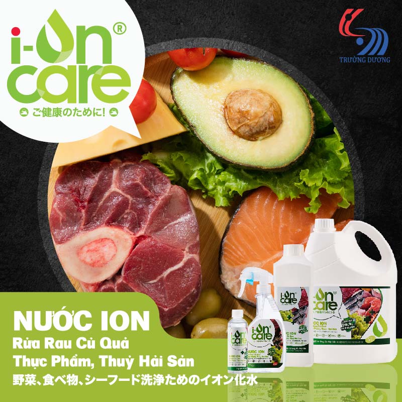 Nước ION rửa rau củ quả, thực phẩm, thủy hải sản