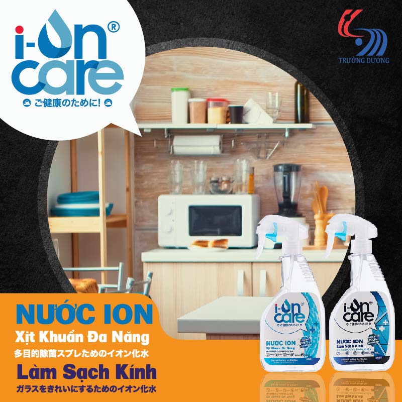 Nước ION Xịt khuẩn đa năng và làm sạch kính