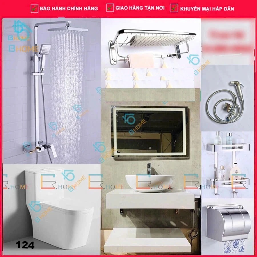 Combo phòng tắm giá rẻ, Combo thiết bị vệ sinh 124