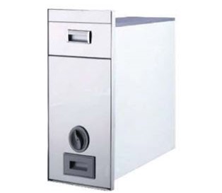 Thùng gạo nút xoay mặt gương trắng sữa Eurogold - C300PW