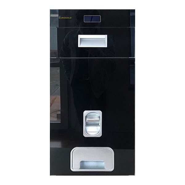 Thùng gạo điện tử mặt gương mặt kính đen Eurogold- GB301B