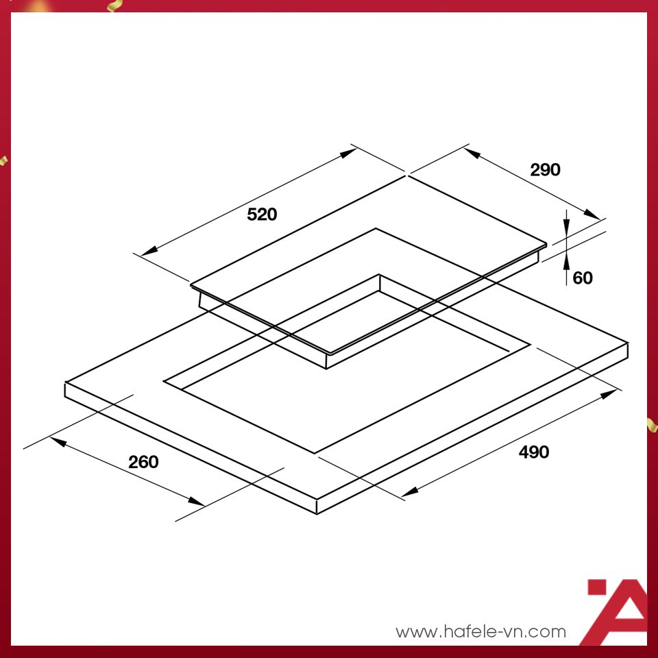 Hai vùng nấu bếp từ Hafele HC-I302B