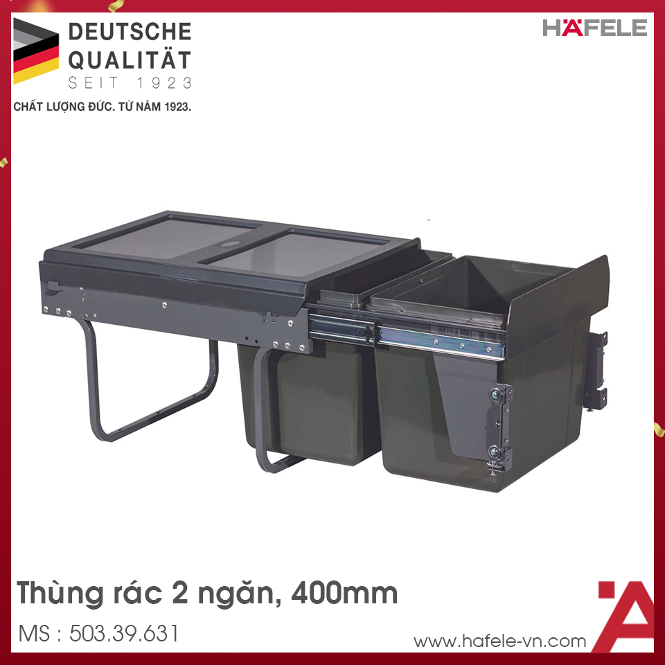 Thùng Rác Dưới Chậu Viola 400mm Hafele 503.39.631