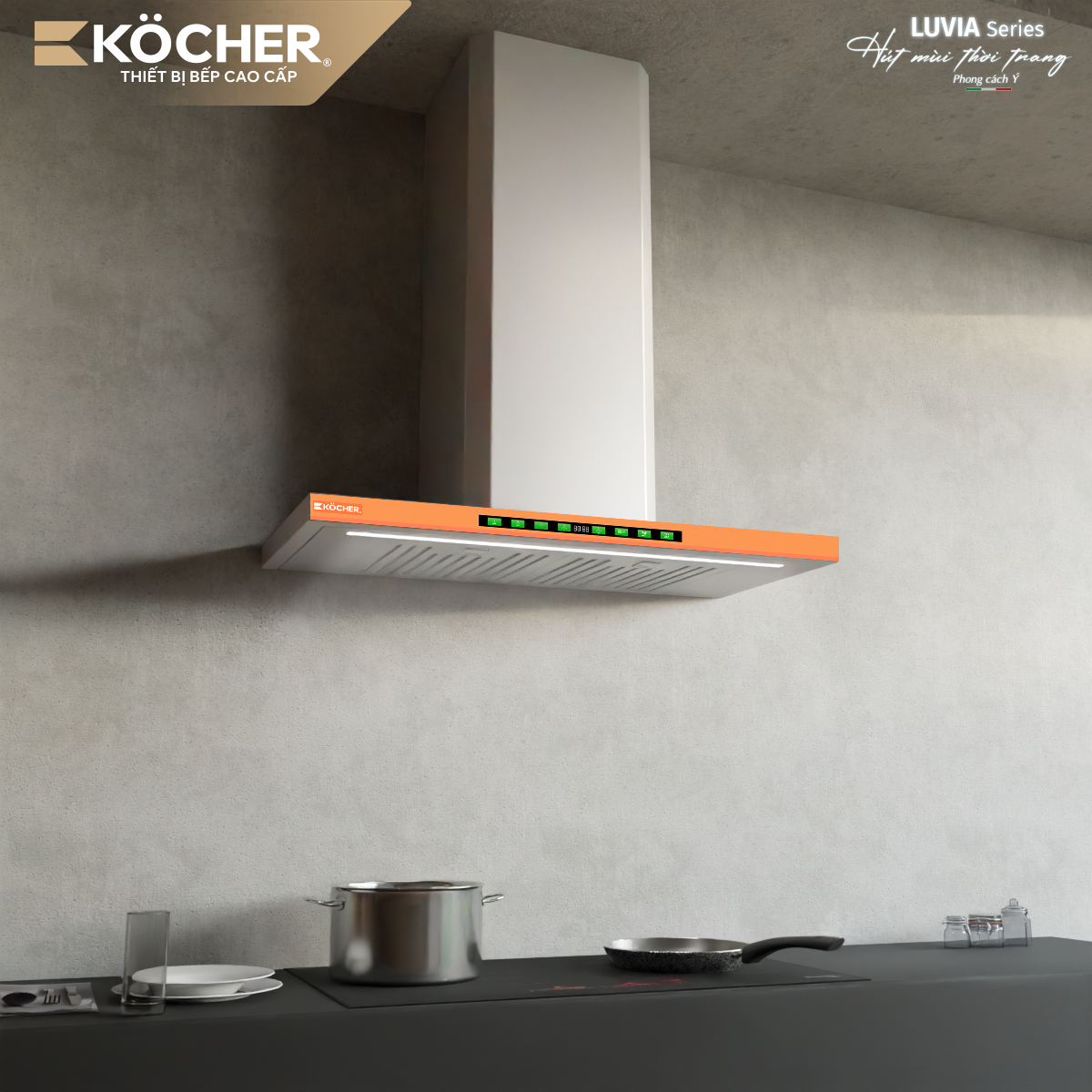 Tiện ích thông minh trên máy hút mùi Kocher LUVIA PREMIUM PRO
