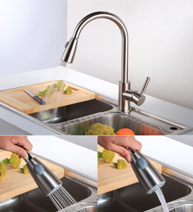 Vòi chậu rửa bát dây rút  loại 2 VC 5020A