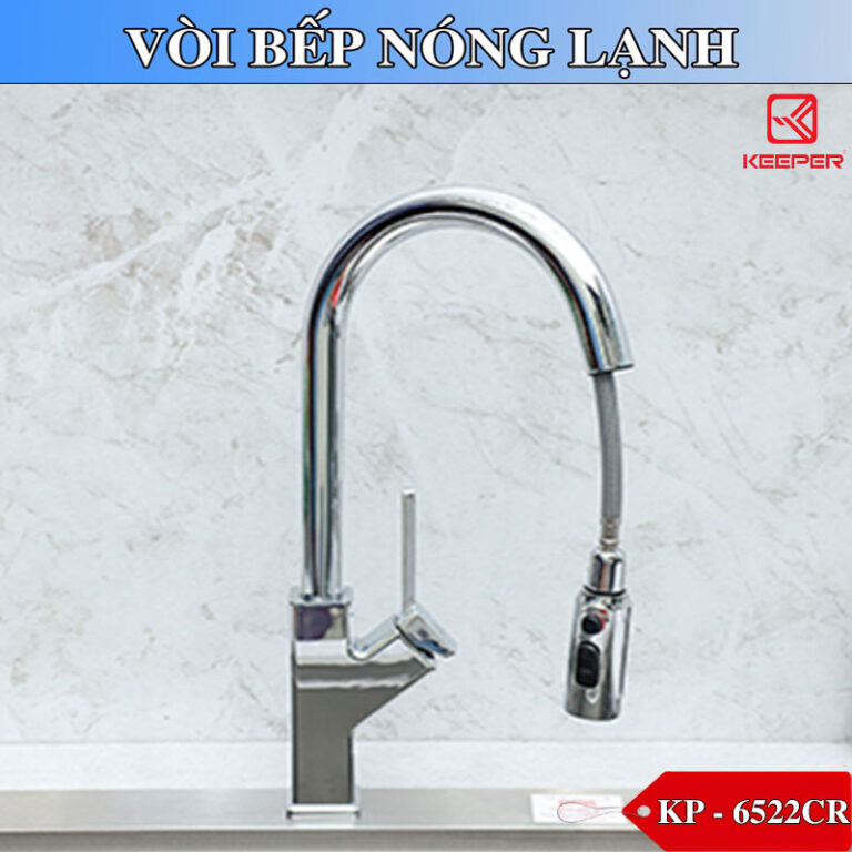 Vòi rửa bát dây rút Keeper KP-6522CR chính hãng