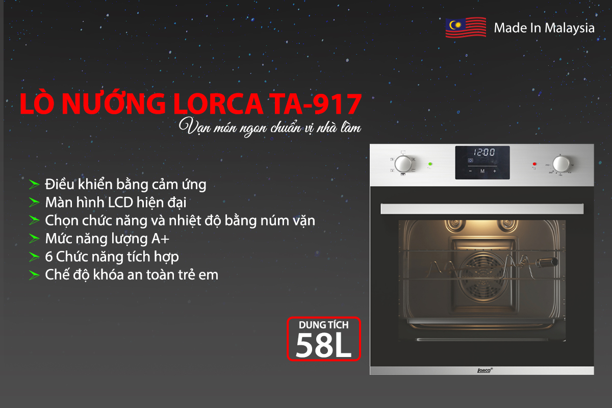 Lò nướng Lorca TA 917 - hình ảnh chi tiết