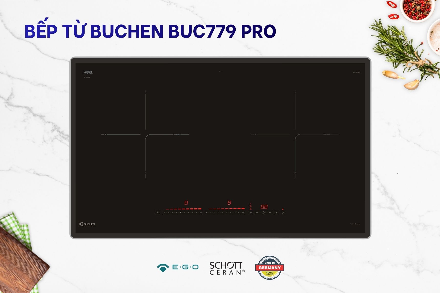 Bếp từ đôi Buchen BUC779 Pro