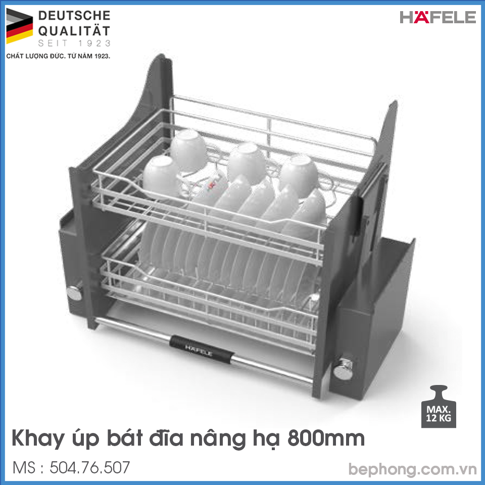 Giá Bát Đĩa Nâng Hạ Oria 800mm Hafele 504.76.507
