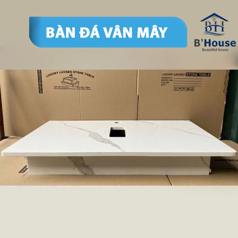 Bàn đá đặt lavabo 1 tầng