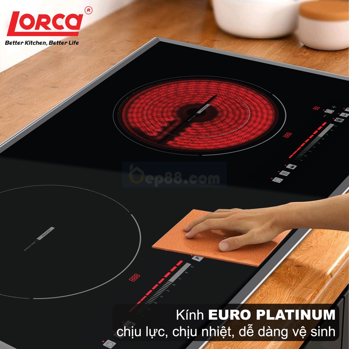 Bếp ĐIỆN TỪ ĐÔI LORCA LCE 886D - hình ảnh chi tiết 6