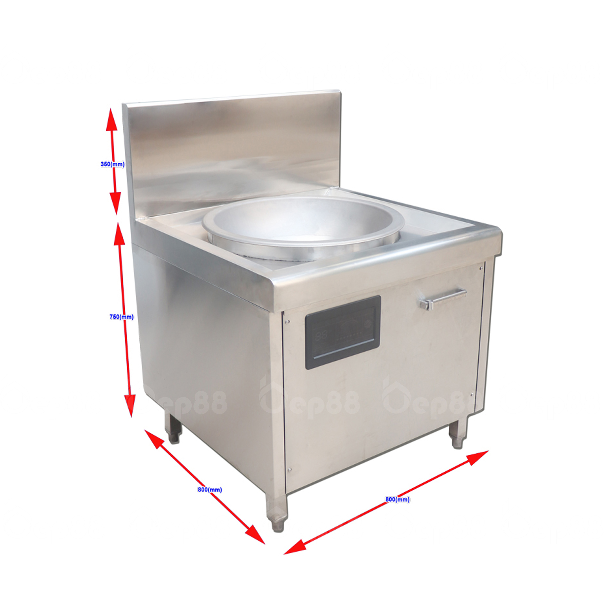 Bếp từ công nghiệp liền chảo 12kw