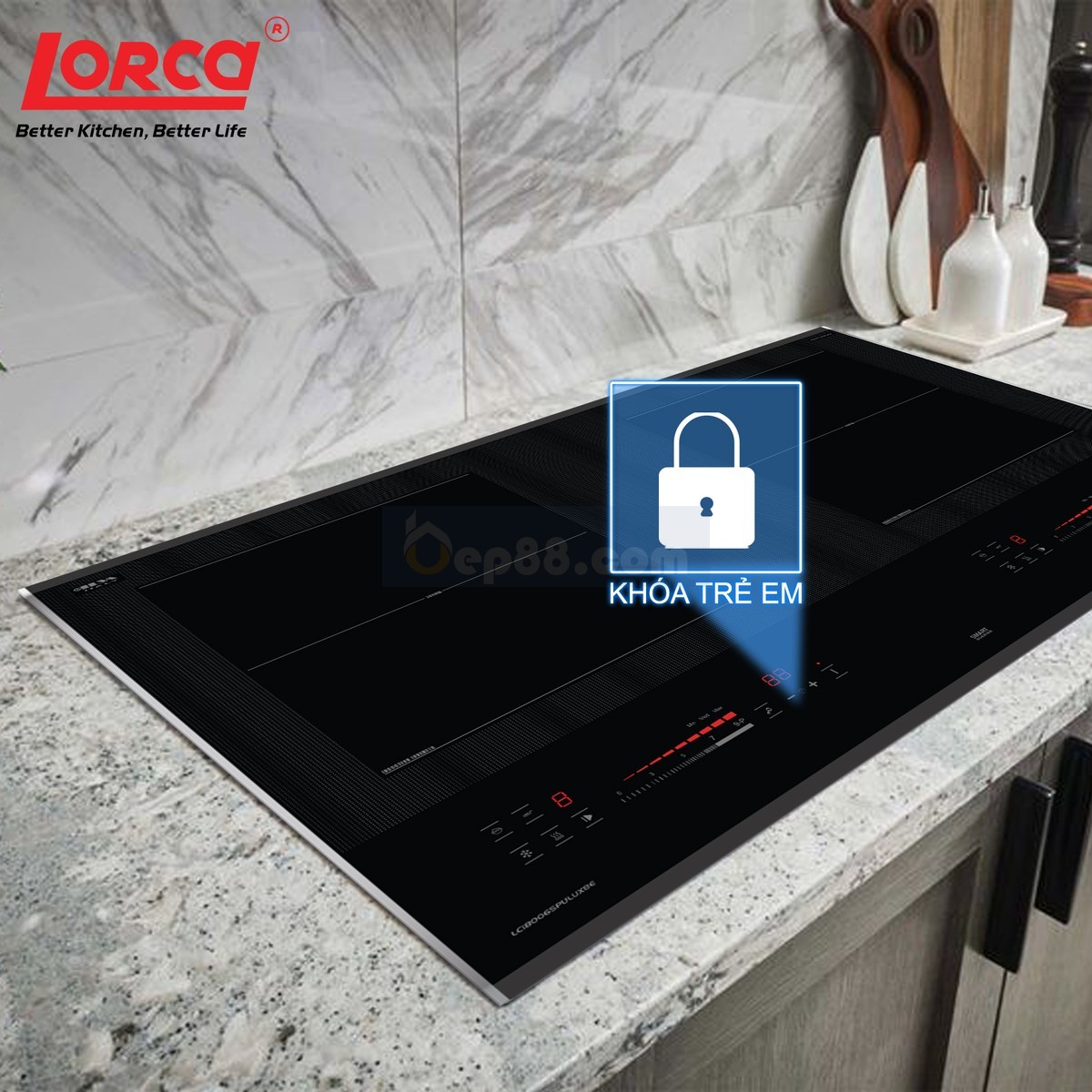 Bếp từ đôi Lorca LCI80065PULUX8E - hình ảnh chi tiết 7