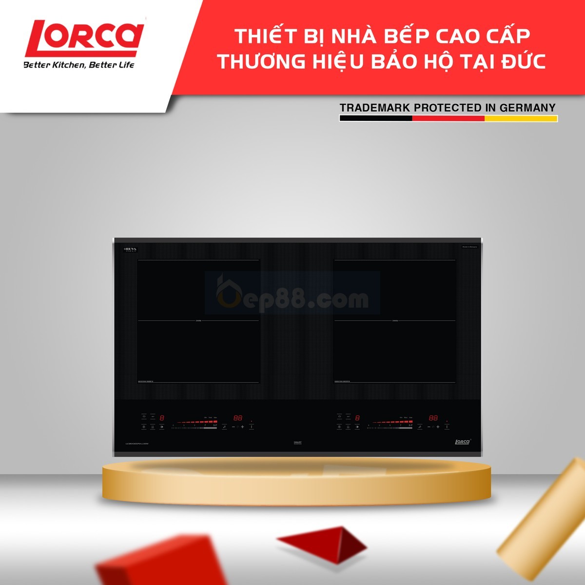 Bếp từ đôi Lorca LCI80065PULUX8E tại Bep88