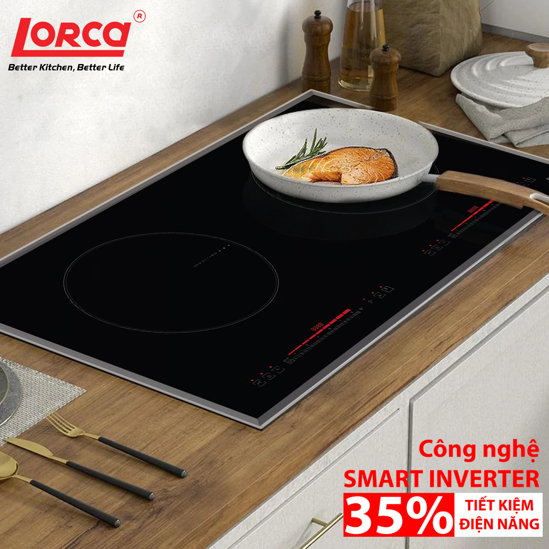 Công nghệ Smart Inverter trên Bếp từ đôi Lorca TA-1006 PLUS
