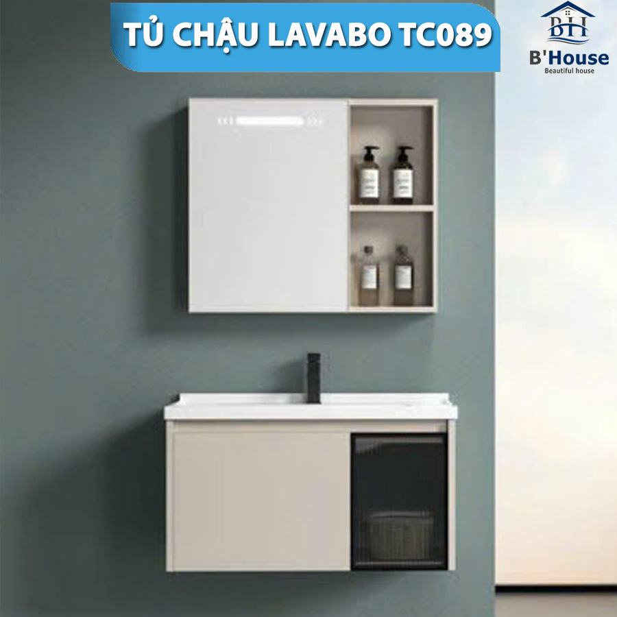 Bộ Tủ Gương Phòng Tắm, Tủ Lavabo Đẹp, Tủ Lavabo Phòng Tắm  TC089