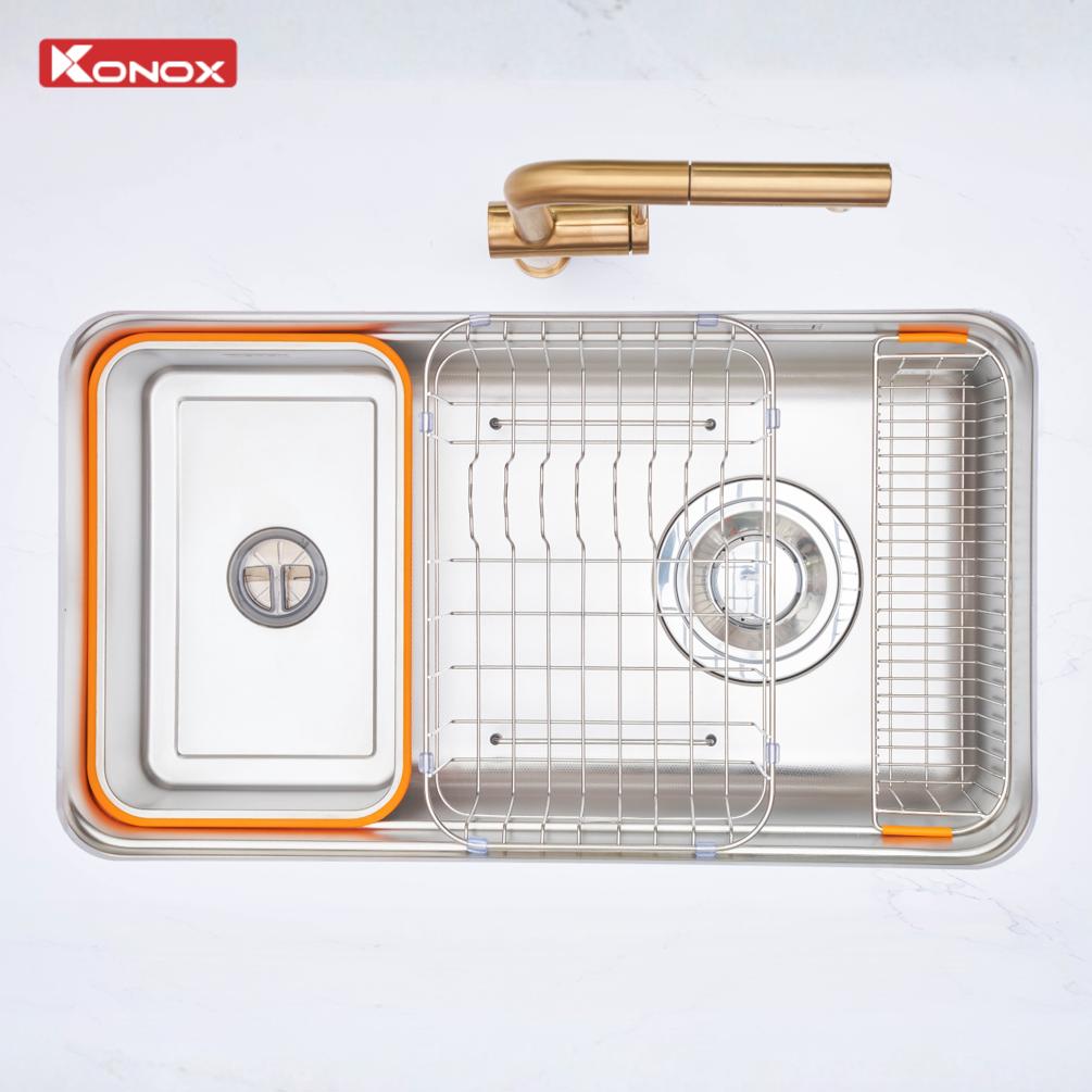 Chậu rửa mini Konox Colander Sink – CD Smart 8047 Viền Cam