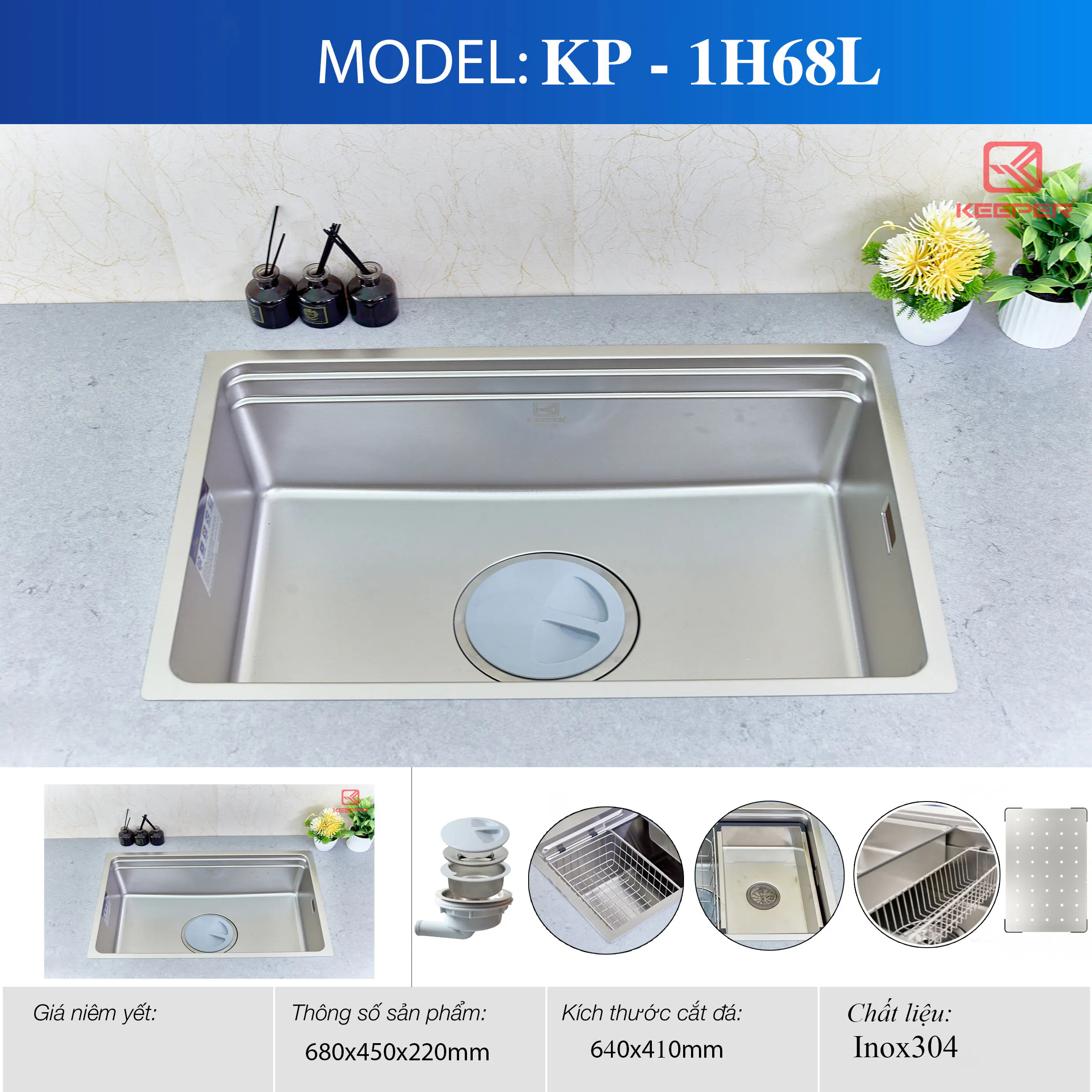 CHẬU RỬA KEEPER – 1H68L