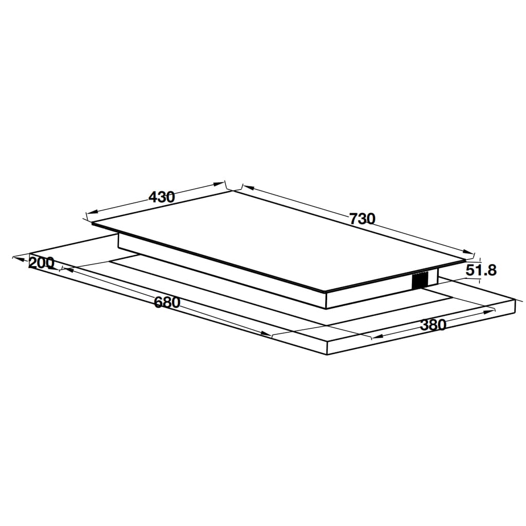 Kích thước bếp từ Häfele HC-I73246B