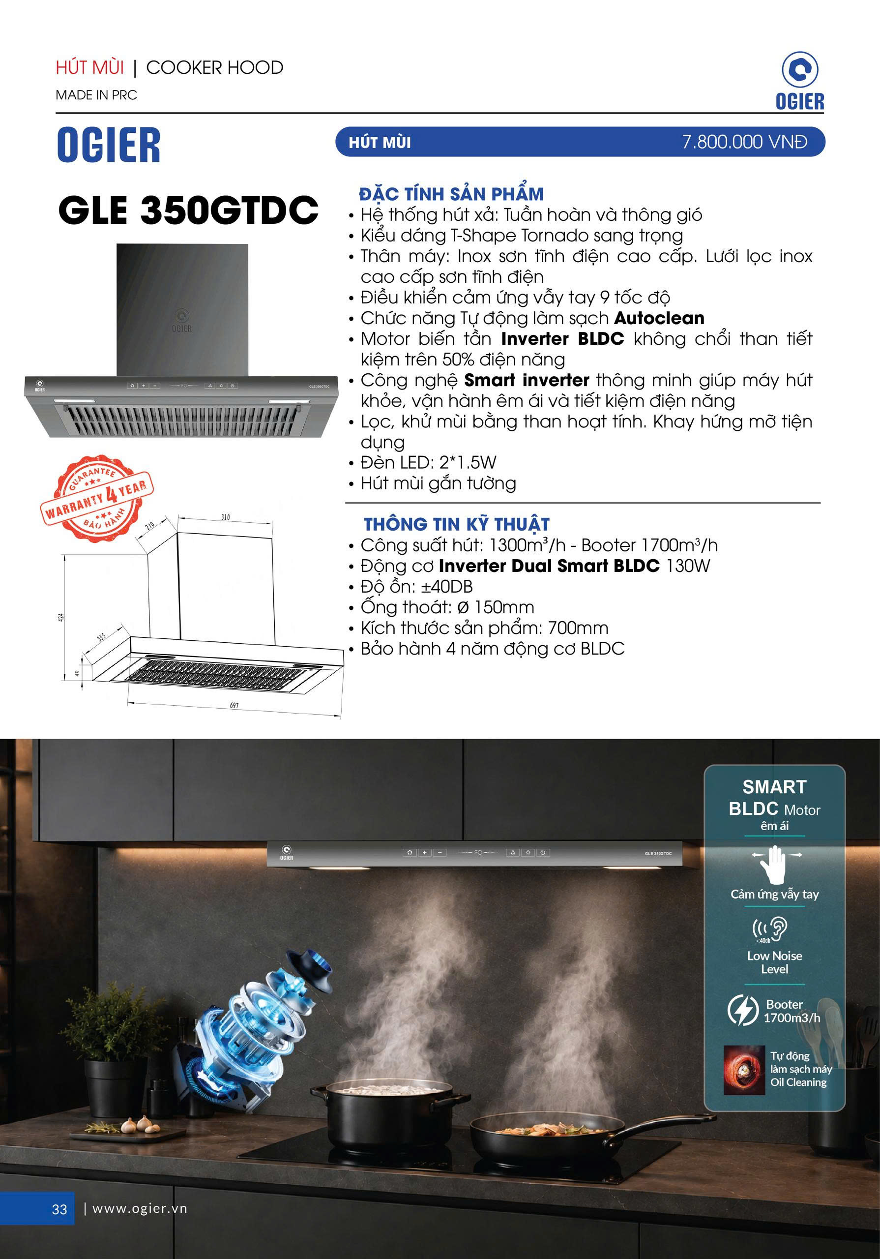 Thông số và hình ảnh lắp đặt Ogier GLE 350GTDC