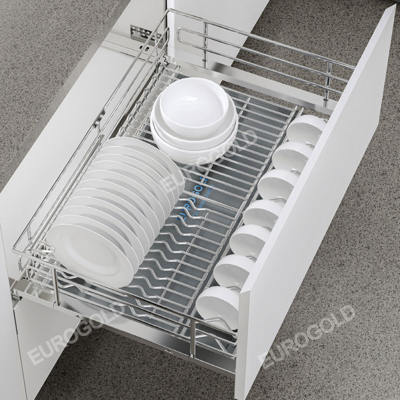 Giá Xoong Nồi, Bát Đĩa Đa Năng INOX 304 Nan Oval EPV6070F (EPO7370VX) Eurogold