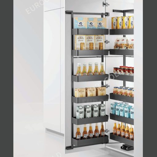 Tủ Đồ Khô 6 Tầng Cánh Mở Màu Ghi Cao Cấp EUM6L660G (EKG15660) Eurogold