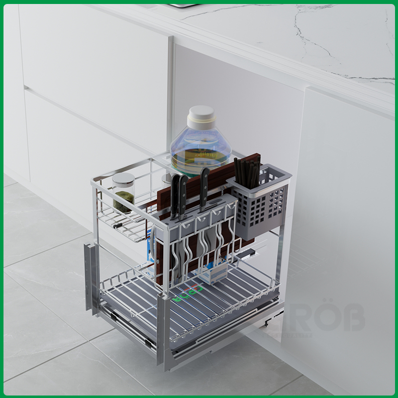 Kệ đựng dao thớt mix oval SUS304 Grob GCO304-35