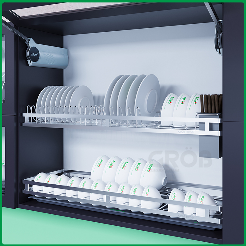 Giá bát cố định 3 tầng nan dẹt SUS304 Grob C1.12.280.3