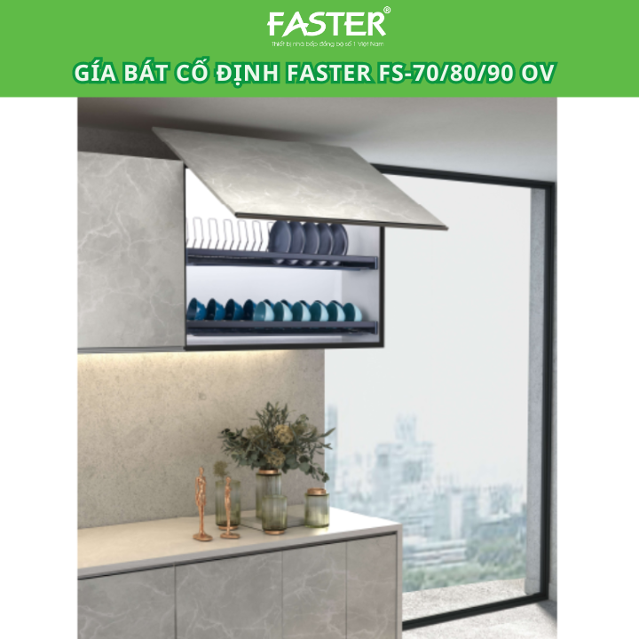 Giá bát cố định OVAN FASTER FS-70/80/90 OV, Inox 304 cao cấp
