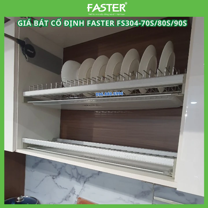 Giá bát cố định FASTER FS304-70/80/90S, Inox 304 cao cấp