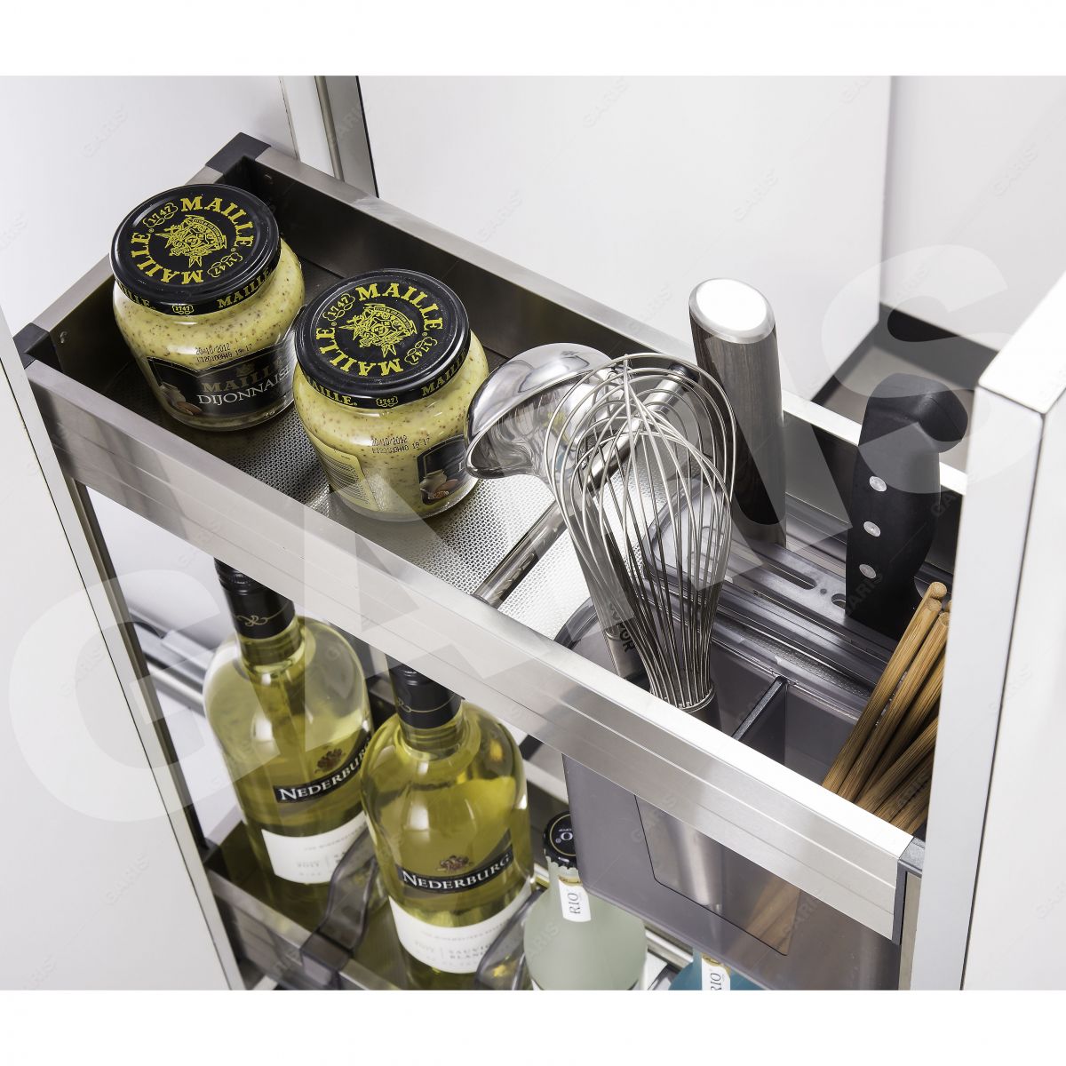 Kệ dao thớt gia vị chai lọ Garis GKB120 inox hộp