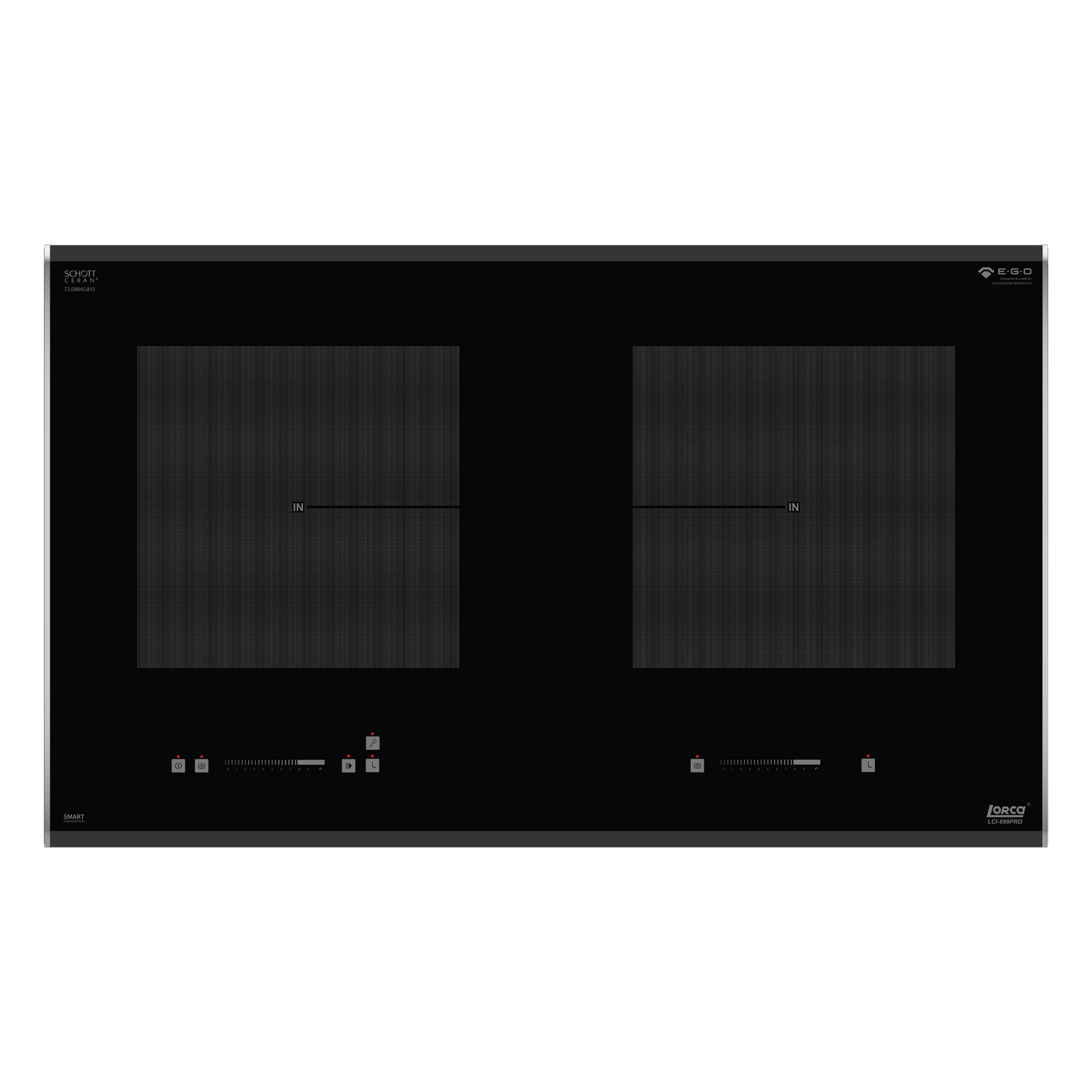 BẾP TỪ ĐÔI LORCA LCI 899 PRO | Tặng máy hút mùi | Kính Schott ceran | Bụng EGO