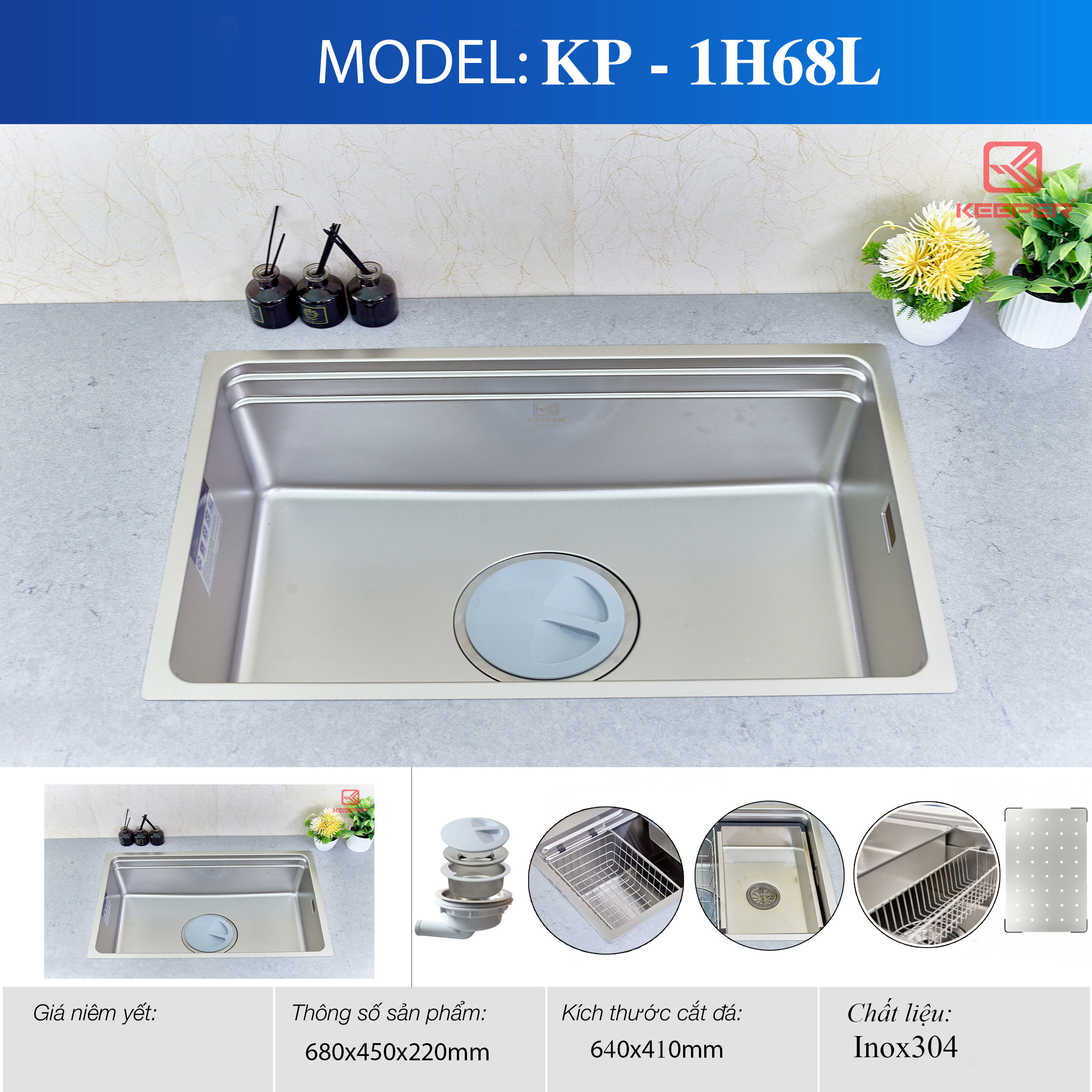 CHẬU RỬA KEEPER – 1H68L