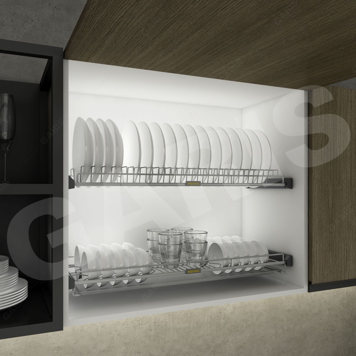 Garis MBE48 lắp trong tủ bếp trên