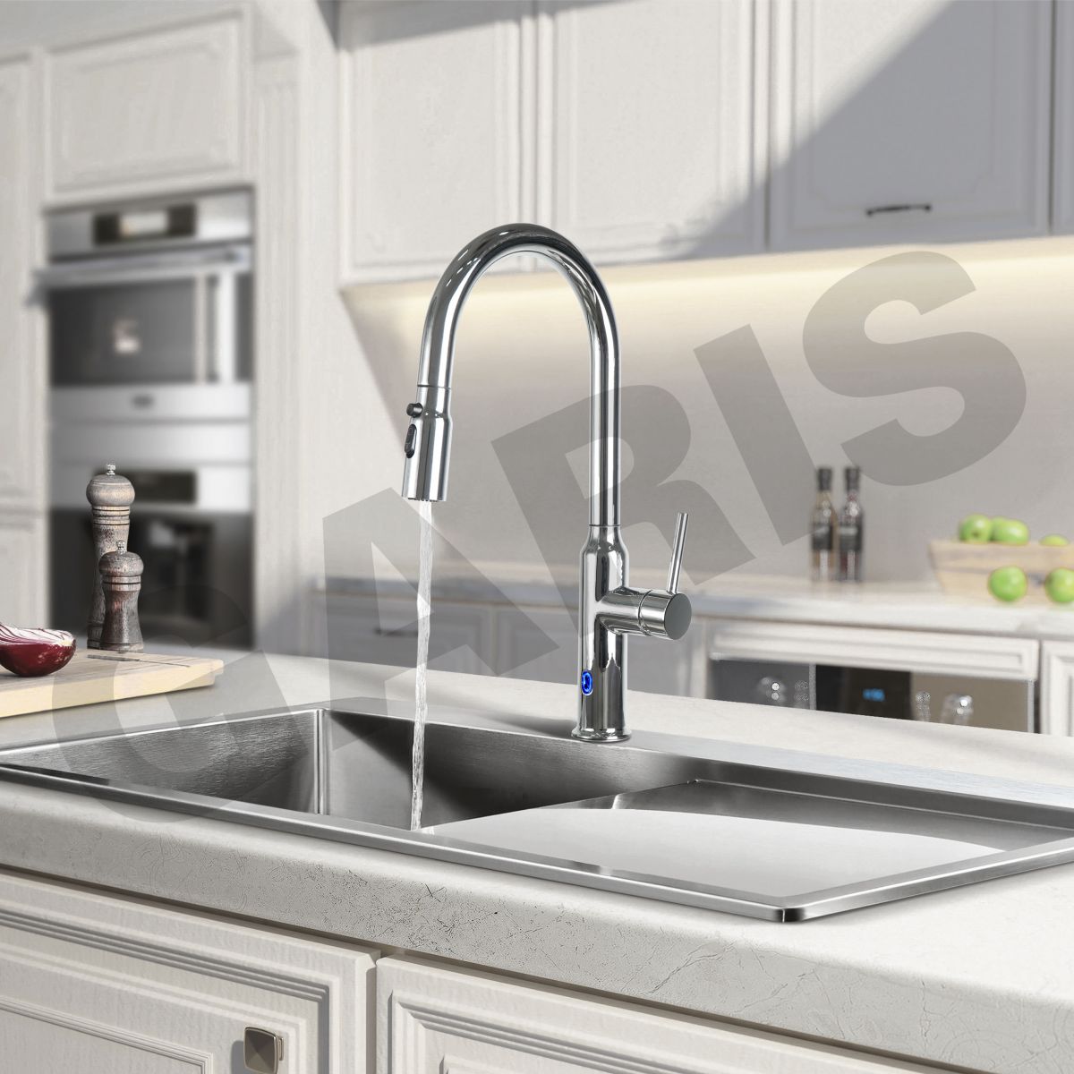 Vòi rửa bát cảm ứng Garis MF01M dây rút