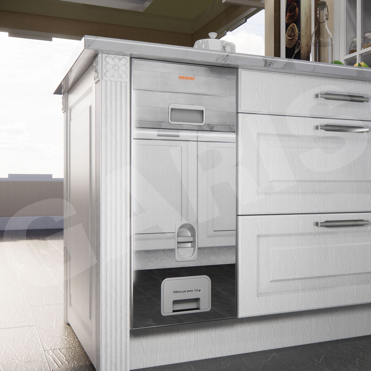Thùng gạo Garis MRM630 mặt gương 15kg