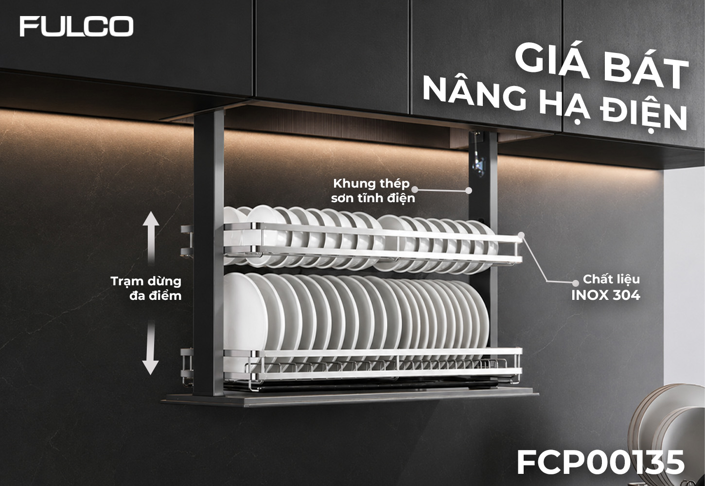 Giá bát nâng hạ điện Fulco FCP00135