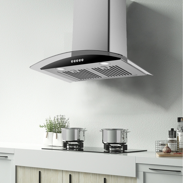 Thiết kế máy hút mùi kính cong Nagakawa NRH9591