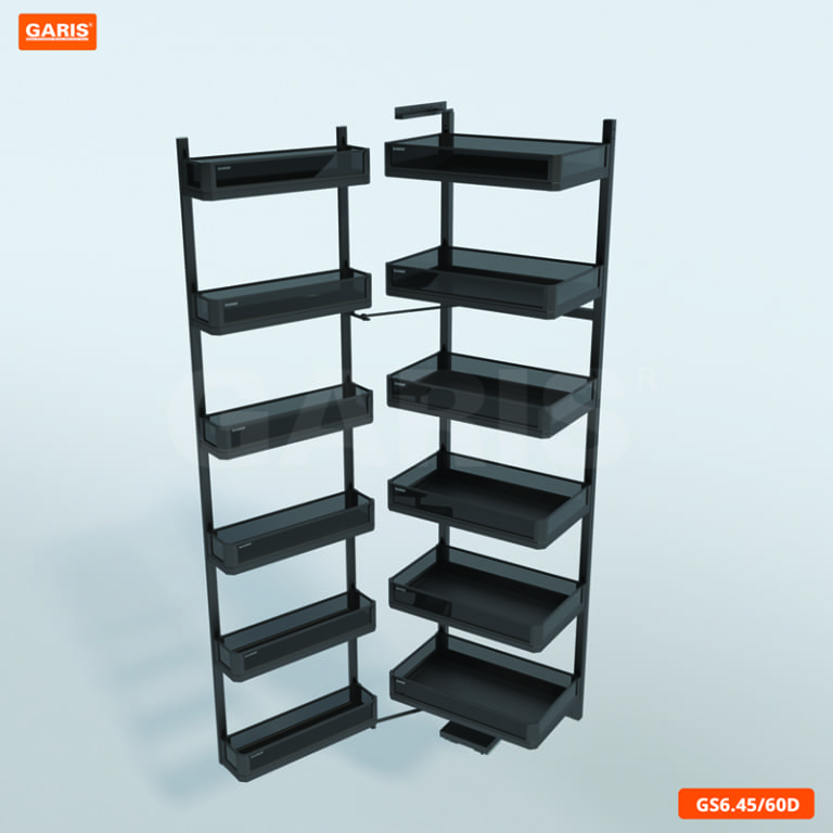 Tủ đồ khô 6 tầng Garis GSD660 vách kính tối màu