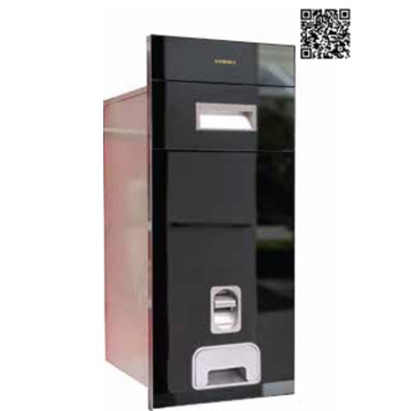 Thùng gạo âm tủ, mặt gương nút nhấn Eurogold - GB300B