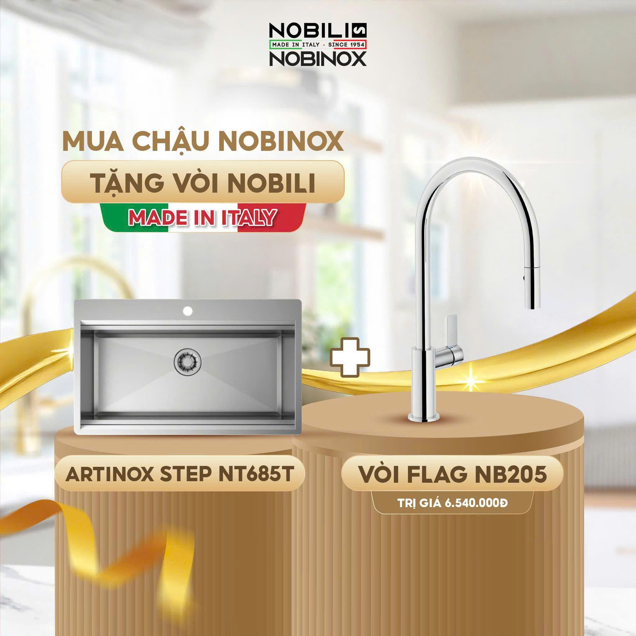Chậu rửa bát NoBiNox NT685T